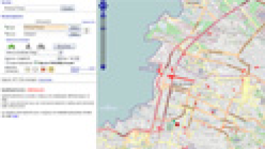 Screenshot des Online-Dienstes Emergency Routing Service for Disaster Management