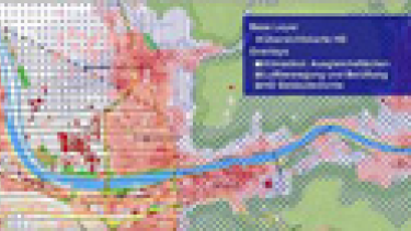 Screenshot des Online-Dienstes OSM Stadtklima Heidelberg