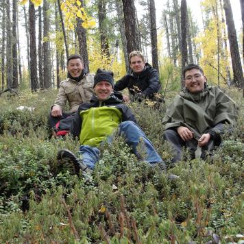 Ein Teil des Projektteams zu Geländearbeiten in der Mongolei