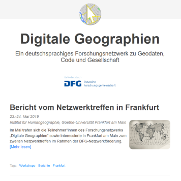 Screenshot Digitale Geographien